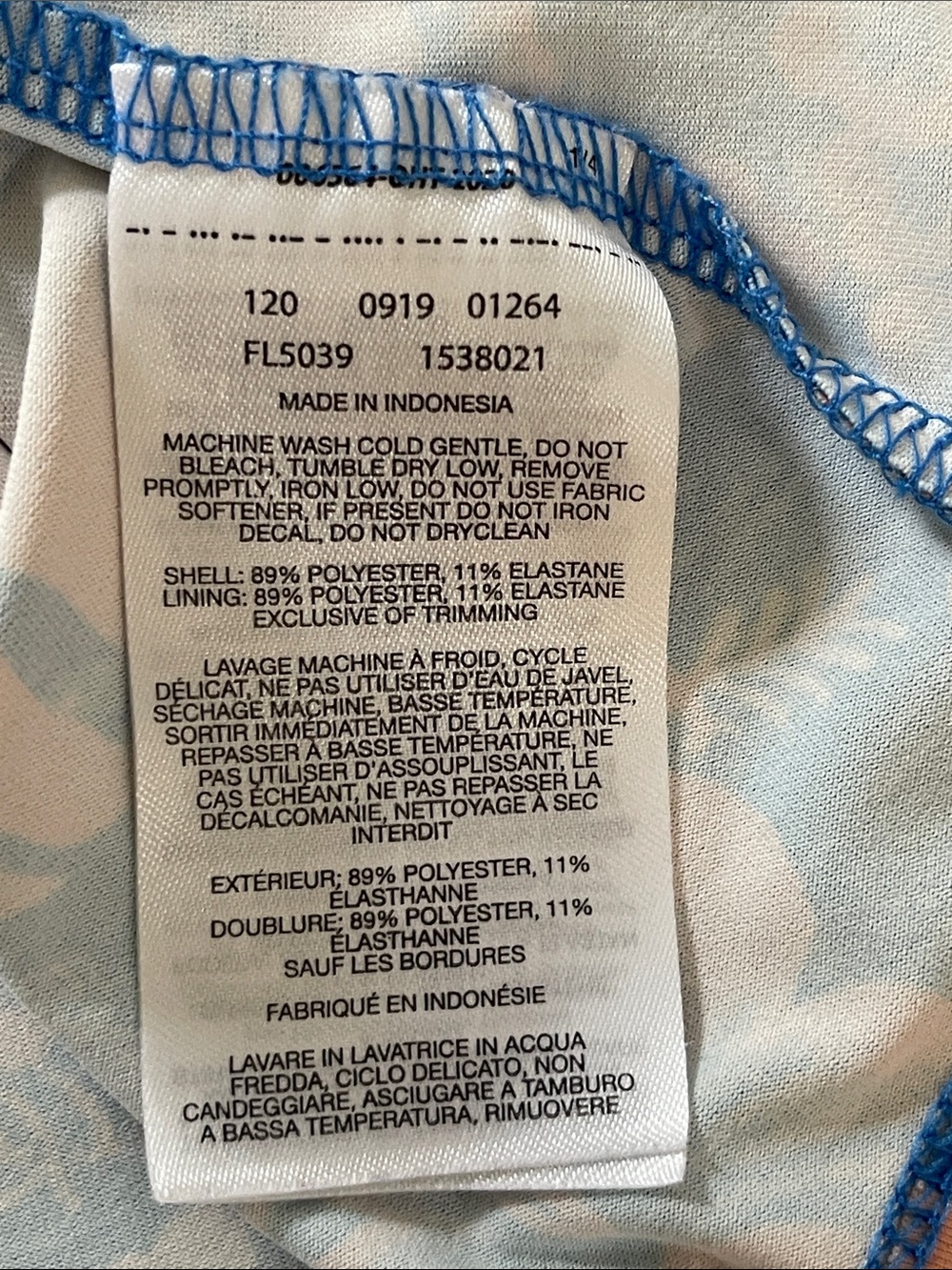 Columbia PFG Floral Scoop-Neck Athletic Sundress in Blue and Peach Size M - Picture 6 of 7